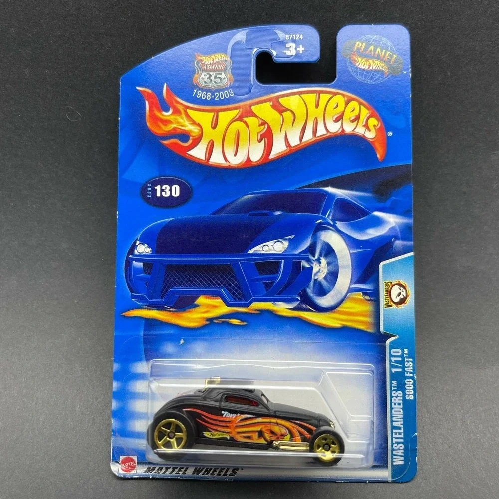Hot Wheels Wastelanders SOOO FAST Ford Hot Rod Car Black Diecast 1/64 Scale #130